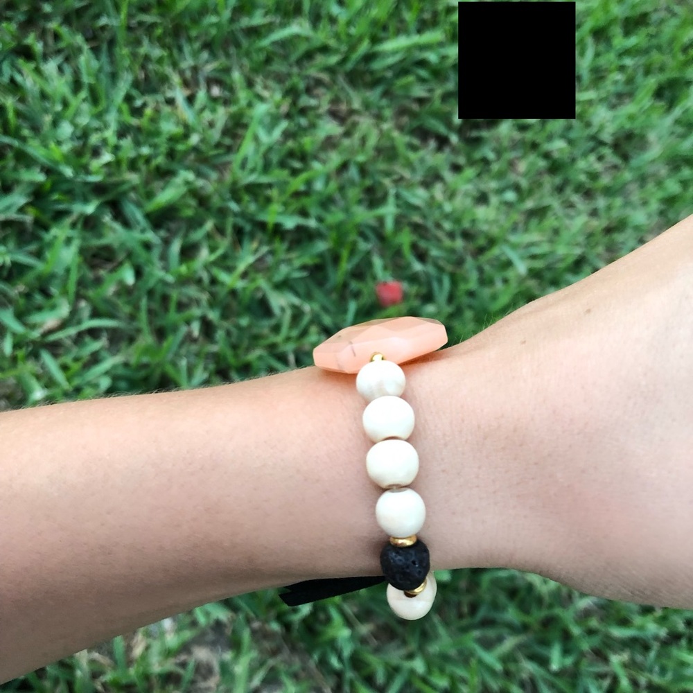 Gemstone wood diffuser aromatherapy bracelet lava - Picture 5 of 8